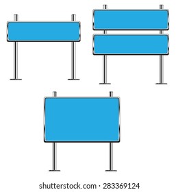 blue information Signs template