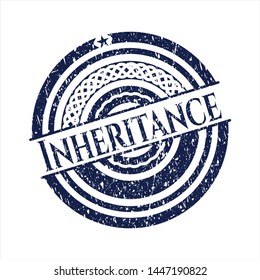 Blue Inheritance distressed rubber seal with grunge texture