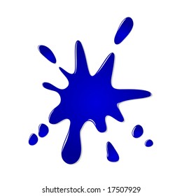 blue ink blot