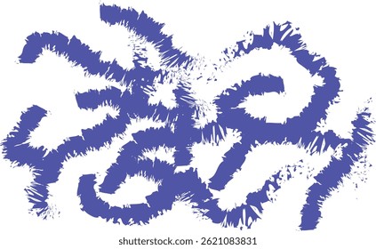 Vetor abstrato de traçado com pincel de tinta azul, ilustração vetorial desenhada à mão de um plano de fundo abstrato