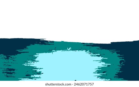 blue ink brush stroke design with copy space area