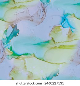 Blue Ink Paint. Gold Abstract Background. Purple Alcohol Ink Marble. Marble Pink Water Color. Green Vector Ink Watercolor. Light Elegant Glitter. Green Marble Art Watercolor. Modern Seamless Painting