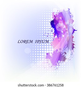 Blue ink spots background. Vector