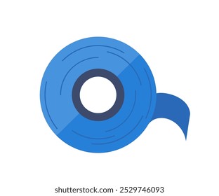 Blue insulating tape. Electrical tape. Vector illustration