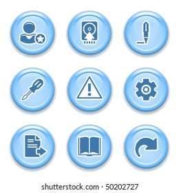 Blue internet button 6