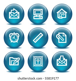 Blue internet buttons 12