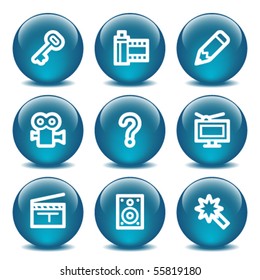 Blue internet buttons 13