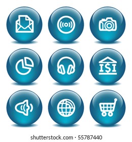 Blue internet buttons 5