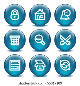 Blue internet buttons 8