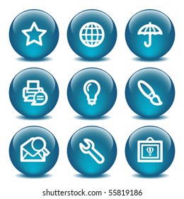 Blue internet buttons 9