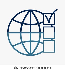 Blue Internet - vector icon