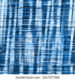 Blue intersecting stripes and lines. Grunge seamless texture. Abstract vector background for web page, banners backdrop, fabric, home decor, wrapping