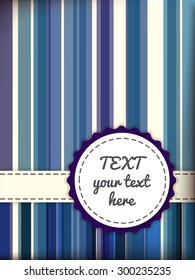 Blue invitation card for man with your text