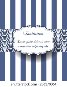 plantilla de invitación azul