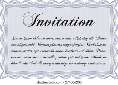 Blue Invitation Template Stock Vector (Royalty Free) 274306208