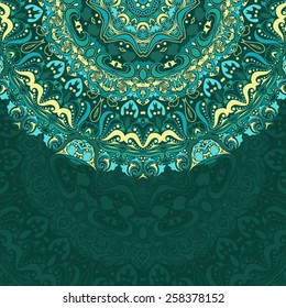 Blue invitation. Vector illustration.