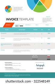 Blue Invoice template design
