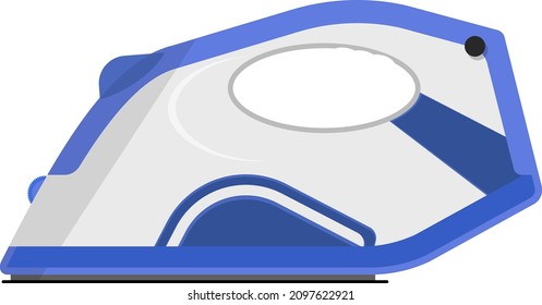 Blaue, eiserne Illustration, Vektorgrafik auf weißem Hintergrund.