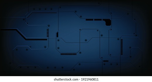 Blue iron tech architecture hi tech digital technology background.Vector illustrations.