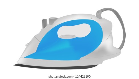 blue iron vector on white background