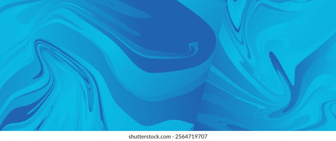 Blue irregular bright gradient background. Modern Psychedelic Abstract Vector Pattern for web digital design, poster, book cover, banner print ceramic marble art.