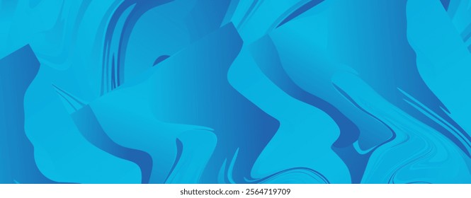 Blue irregular bright gradient background. Modern Psychedelic Abstract Vector Pattern for web digital design, poster, book cover, banner print ceramic marble art.
