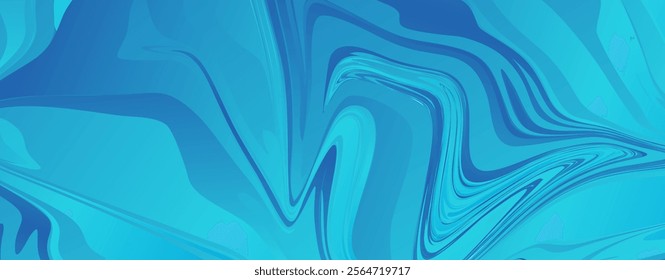 Blue irregular bright gradient background. Modern Psychedelic Abstract Vector Pattern for web digital design, poster, book cover, banner print ceramic marble art.