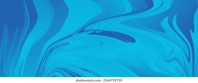 Blue irregular bright gradient background. Modern Psychedelic Abstract Vector Pattern for web digital design, poster, book cover, banner print ceramic marble art.