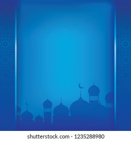 Blue islamic background, arabian style bacground 