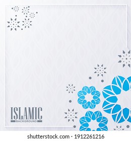 Blue Islamic Background With Mandala Style