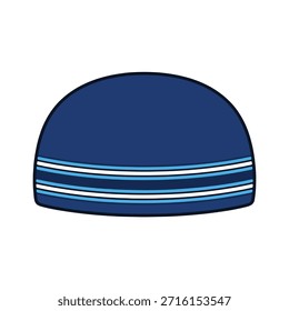 Blaue islamische Gebetskappe Peci Songkok Symbol