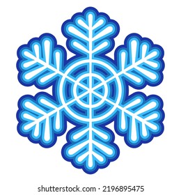 Blauer Schneeflocken einzeln. Vektorsymbol, Logo-Design