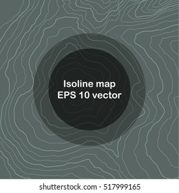 Blue isoline map on dark background.