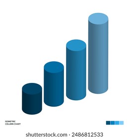 Blau Isometrische Zylindersäulendiagramm Vektorgrafik Design, Business, Marketing, Static Infografik für Bericht und Präsentation
Wirtschaftlichkeitsdiagramm