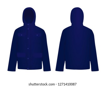 Blue jacket. vector illustration