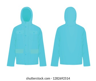 Blue jacket. vector illustration