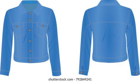 Blue jacket. vector illustration
