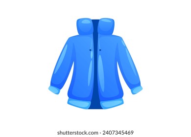 Blue Jacket Winter Clothes Sticker
