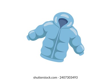 Blue Jacket Winter Sticker Design