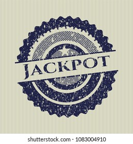  Blue Jackpot grunge seal