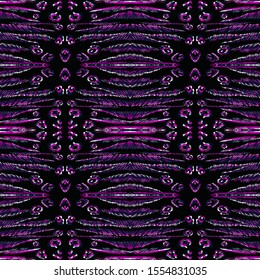 Blue Jaguar Skin Vector Seamless Pattern. Blue Cheetah Luxury African Design. Purple Puma Fur Graphic Background. African Abstract Puma Print. Blue Puma Wallpaper