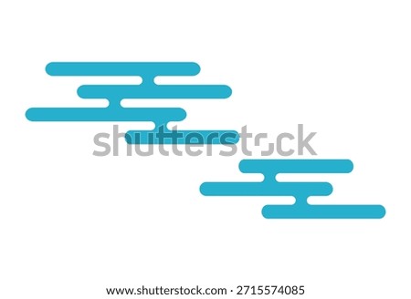 Blue Japanese Cloud Pattern – Traditional Asian Decorative Element