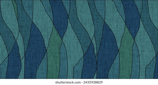 Blue Japanese Pattern Wave Background