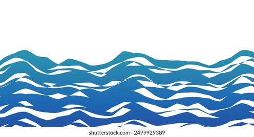 Fondo de onda de patrón japonés azul