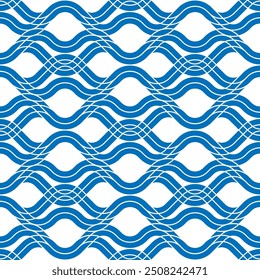 Patrones sin costuras de Vector de onda japonesa azul. La textura sin fin se puede utilizar para el Fondo de pantalla, rellenos del patrón, fondo de la página del Web, texturas superficiales.