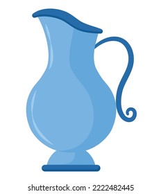 blue jar design over white