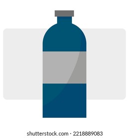 frasco azul para diseño médico. Ilustración vectorial. imagen de stock.