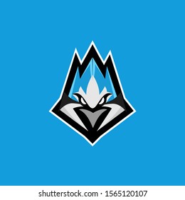 blue jay bird color head mascot logo icon designs vector illustration
