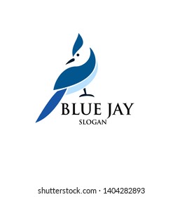 Blue jay flat design Royalty Free Vector Image