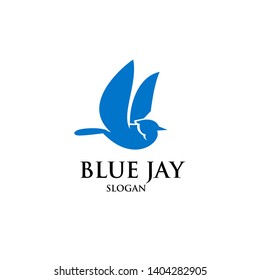 blue jay bird logo icon designs vector illustration